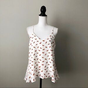C&E | Ruffle Hem Watermelon Camisole Sz M